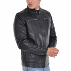 Lewis Leather Jacket // Black (2XL)