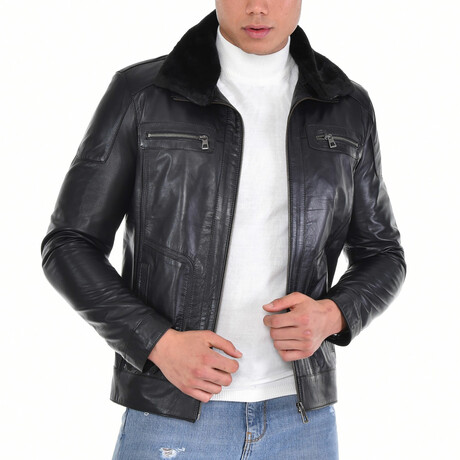 Theodore Leather Jacket // Black (S)