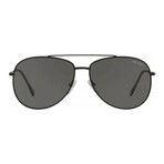 Men's Pilot Sunglasses // Black + Gray