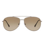 Unisex Pilot Sunglasses // Gunmetal + Brown