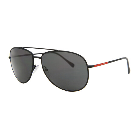 Men's Pilot Sunglasses // Black + Gray