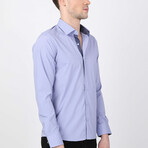 Baris Button Up Shirt // Blue + Red (XS)