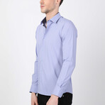 Baris Button Up Shirt // Blue + Red (XS)