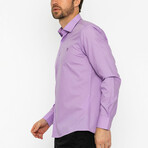 Noah Long Sleeve Button Up Shirt // Purple (XS)