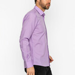 Noah Long Sleeve Button Up Shirt // Purple (XS)