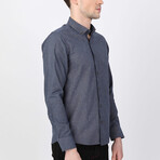 Adem Button Up Shirt // Navy (XS)