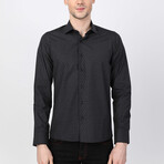 Okan Button Up Shirt // Black + Gray (XS)