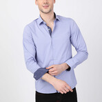 Baris Button Up Shirt // Blue + Red (XS)