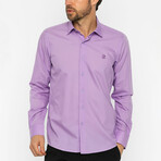 Noah Long Sleeve Button Up Shirt // Purple (XS)