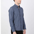 Ruslan Button Up Shirt // Navy + Indigo (XS)