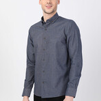 Adem Button Up Shirt // Navy (XS)