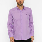 Noah Long Sleeve Button Up Shirt // Purple (XS)