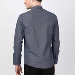 Adem Button Up Shirt // Navy (XS)