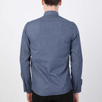 Ruslan Button Up Shirt // Navy + Indigo (XS)