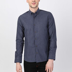 Volkan Button Up Shirt // Navy + Brown (2XL)