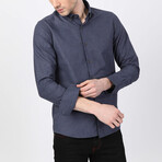 Volkan Button Up Shirt // Navy + Brown (2XL)