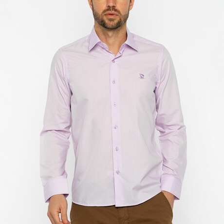 Deniz Button Up Shirt // Lilac (XS)
