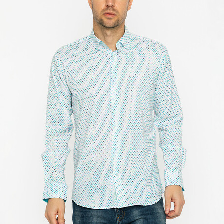 Hosmunt Button Up Shirt // Turquoise (XS)