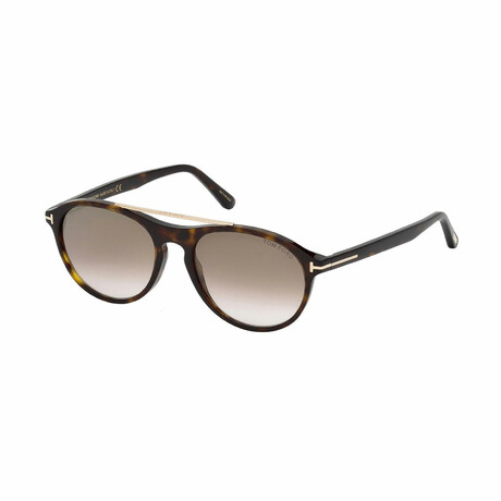 Men's Cameron Pilot Sunglasses // Dark Havana + Brown Gradient