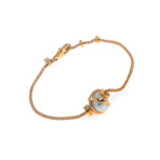 Baie Des Anges 18k Yellow Gold Diamond + Pearl Bracelet // 6" // Store Display