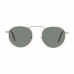 Mens Barberini Glass Round Sunglasses // Gunmetal + Gray
