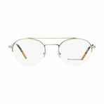 Ermenegildo Zegna Semi-Rimless Eyeglasses // Antique Gunmetal + Gray Havana + Vicuna