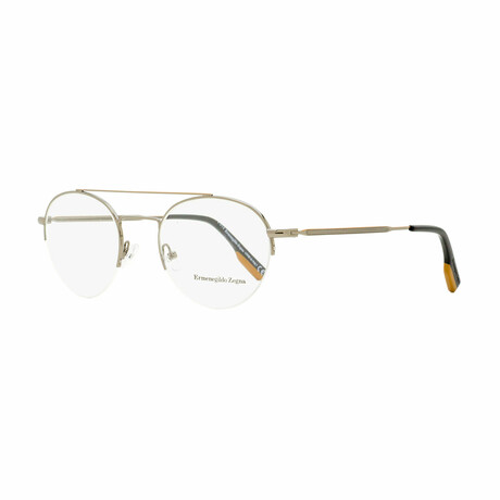 Ermenegildo Zegna Semi-Rimless Eyeglasses // Ruthenium/Black/Vicuna