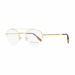 Mens Semi-Rimless Browline Optical Frames // Light Havana Gold