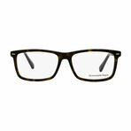Mens Rectangular Simple Optical Frames // Dark Havana