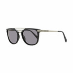 Mens Rectangular Clubmaster Sunglasses // Matte Black Gunmetal + Gray