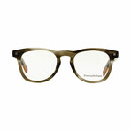 Mens Rectangular Classic Optical Frames // Striated Transparent Gray
