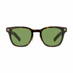 Mens Alternative Fit Classic Sunglasses // Dark Havana + Green