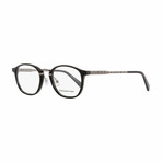 Ermenegildo Zegna Oval Eyeglasses V1 // Black + Gunmetal