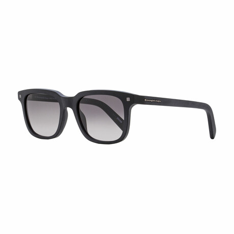 Mens Classic Sunglasses // Matte Black + Gray Gradient