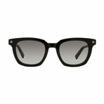 Mens Rectangular Classic Sunglasses // Brown Black + Gray Gradient