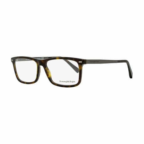 Mens Rectangular Simple Optical Frames // Dark Havana