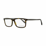 Mens Rectangular Simple Optical Frames // Dark Havana