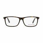 Ermenegildo Zegna Rectangular Eyeglasses // Dark Havana + Bronze