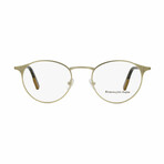 Ermenegildo Zegna Oval Eyeglasses // Light Gold + Havana