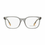 Mens Rectangular Optical Frames // Transparent Gray Havana