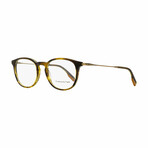 Ermenegildo Zegna Oval Eyeglasses // Striated Brown + Green