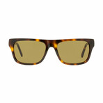 Mens Rectangular Classic Sunglasses // Dark Havana + Brown