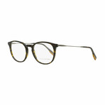 Ermenegildo Zegna Oval Eyeglasses // Dark Havana + Ruthenium
