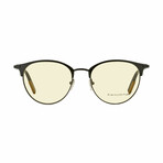 Ermenegildo Zegna Round Eyeglasses // Matte + Shiny Black