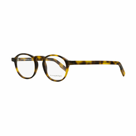 Ermenegildo Zegna Oval Eyeglasses // Havana
