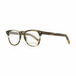 Mens Rectangular Classic Optical Frames // Striated Transparent Gray