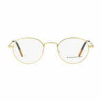 Ermenegildo Zegna Oval Eyeglasses // Matte Gold + Havana
