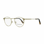 Ermenegildo Zegna Oval Eyeglasses // Light Gold + Havana