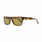 Mens Rectangular Classic Sunglasses // Dark Havana + Brown