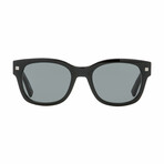 Mens Rectangular Oversized Sunglasses // Black + Gray